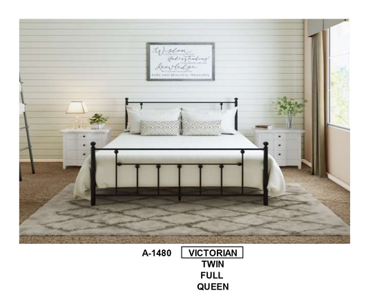 Cama Metal Victoriana A-1480 – Estilo Clásico Decorativo